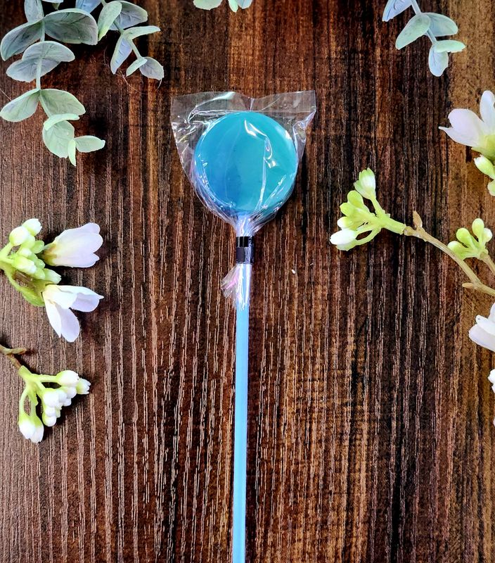 Mini Handcrafted Rainbow Lollipops - Sour Blue Raspberry