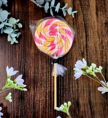 Handmade Whirl Lollipop - Raspberry Lemonade