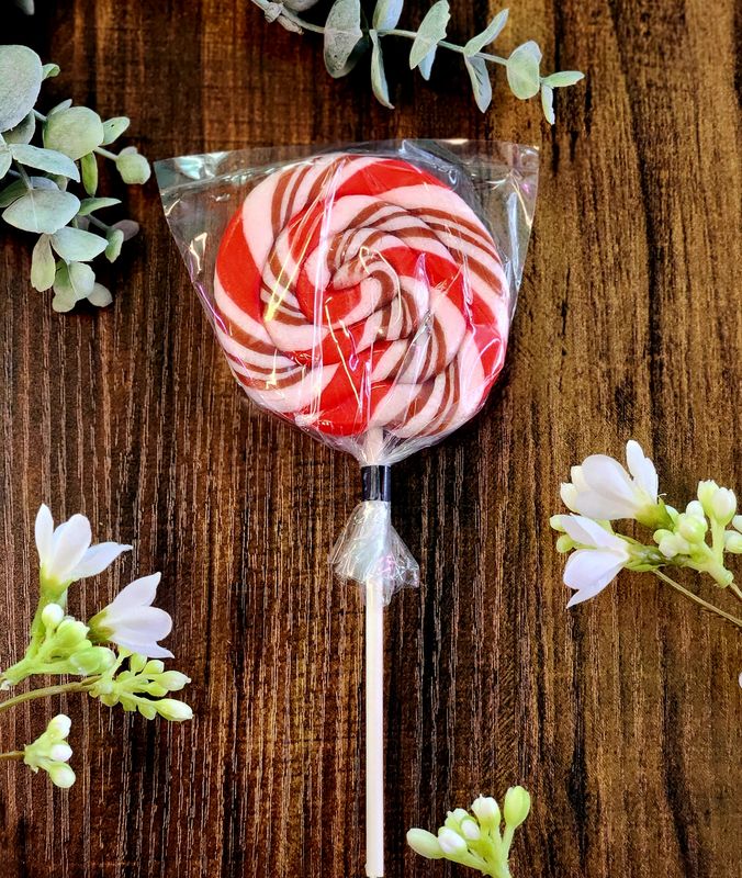 Handmade Whirl Lollipop - Cherry Cola