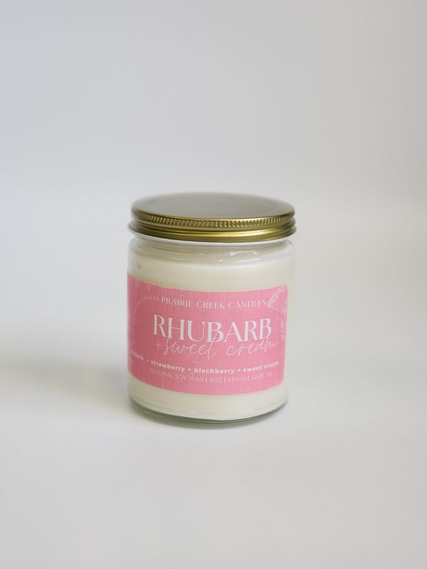 RHUBARB & SWEET CREAM - 8OZ - SINGLE WICK
