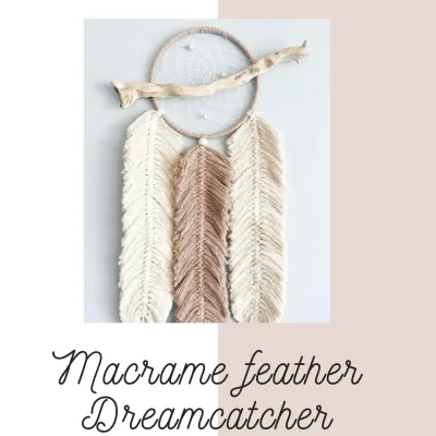 Macrame Dreamcatcher DIY kit  - Purple