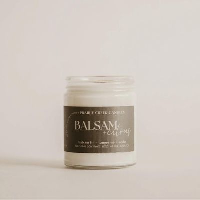8oz Balsam and Citrus Wood Wick Candle