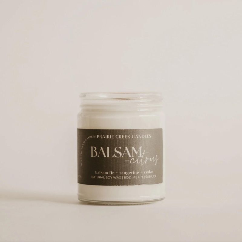 8oz Balsam and Citrus Wood Wick Candle