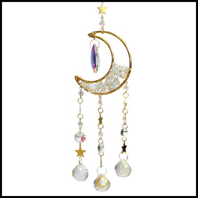 Moon Crystal Suncatcher- Energy Boost - Opal