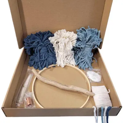 Macrame Dreamcatcher DIY kit  - Blues