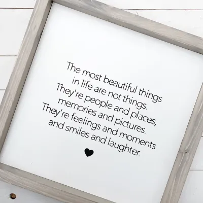 The best things in life are not things