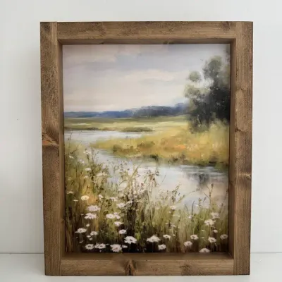 Spring Meadow Print - Dark Walnut 9x11