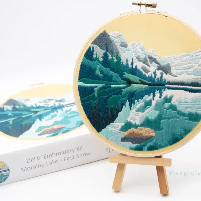 Moraine Lake - First Snow DIY Embroidery Kit