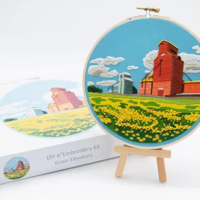 Grain Elevators DIY Embroidery Kit