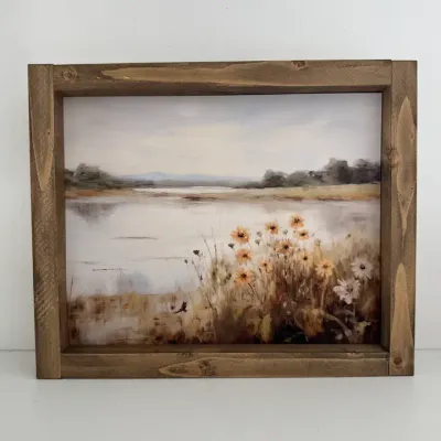 Meadow River Print - Dark Walnut 13x17