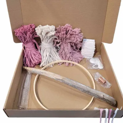Macrame Dreamcatcher DIY kit  - Pink