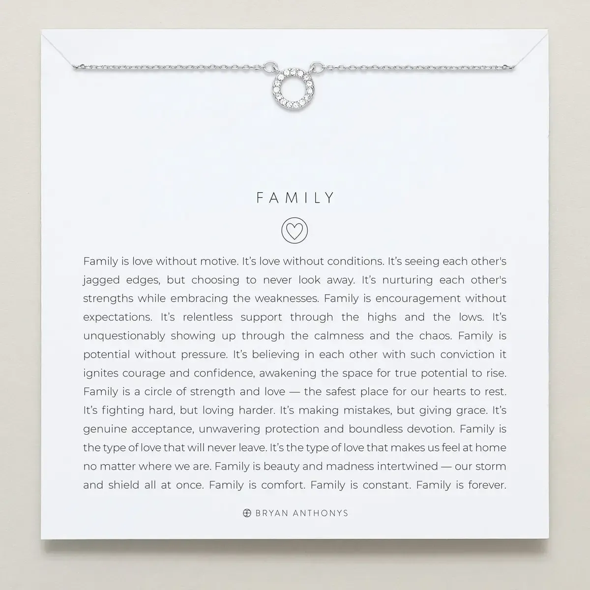 Family Silver Necklace
