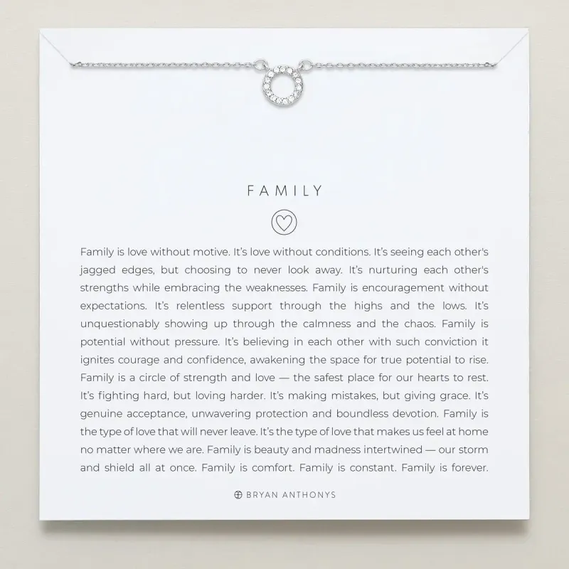 Family Silver Necklace