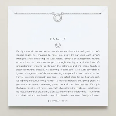 Family Silver Necklace