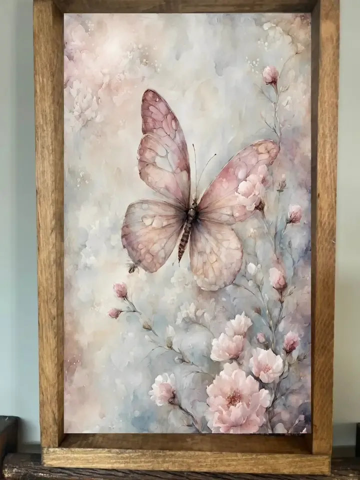Butterfly Farmhouse Sign - 8x12