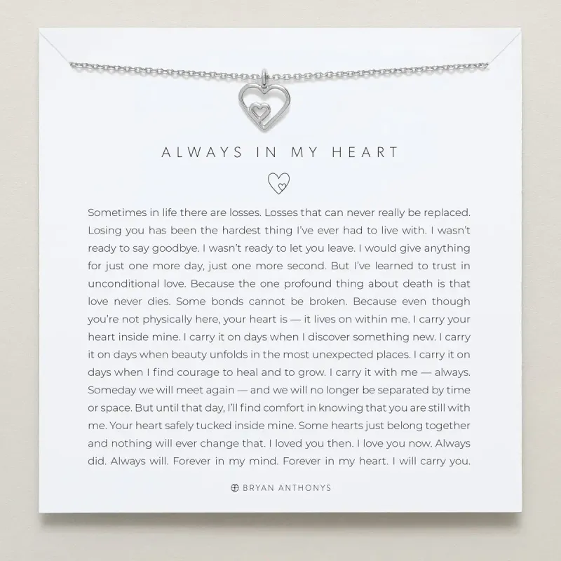 Always In My Heart Silver Necklace