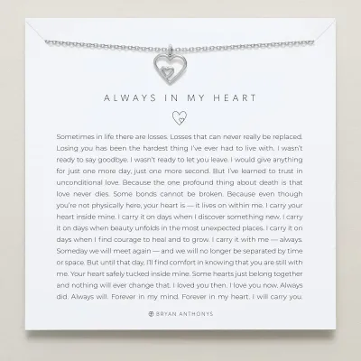 Always In My Heart Silver Necklace