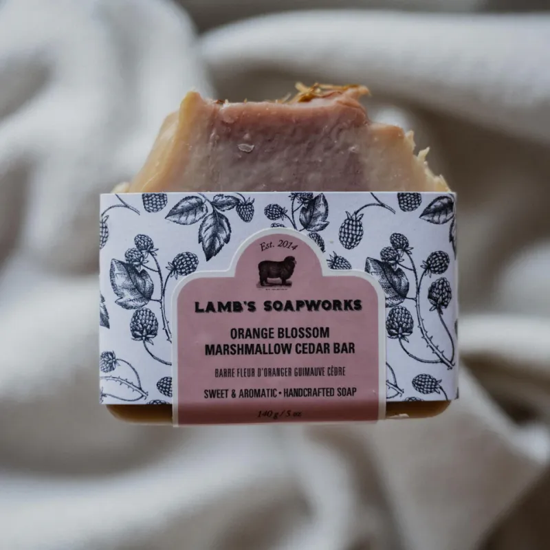 Orange Blossom, Marshmallow Cedar Bar Soap