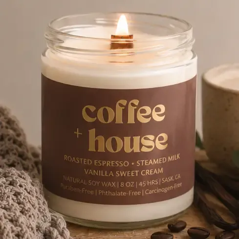 Coffee House 8oz Soy Candle