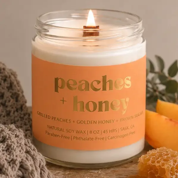 Peaches And Honey 8OZ Soy Candle