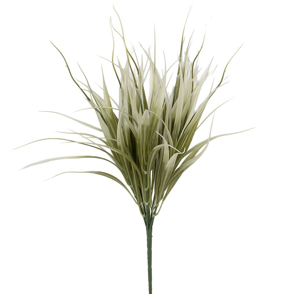 16" White\ Green Grass Bush