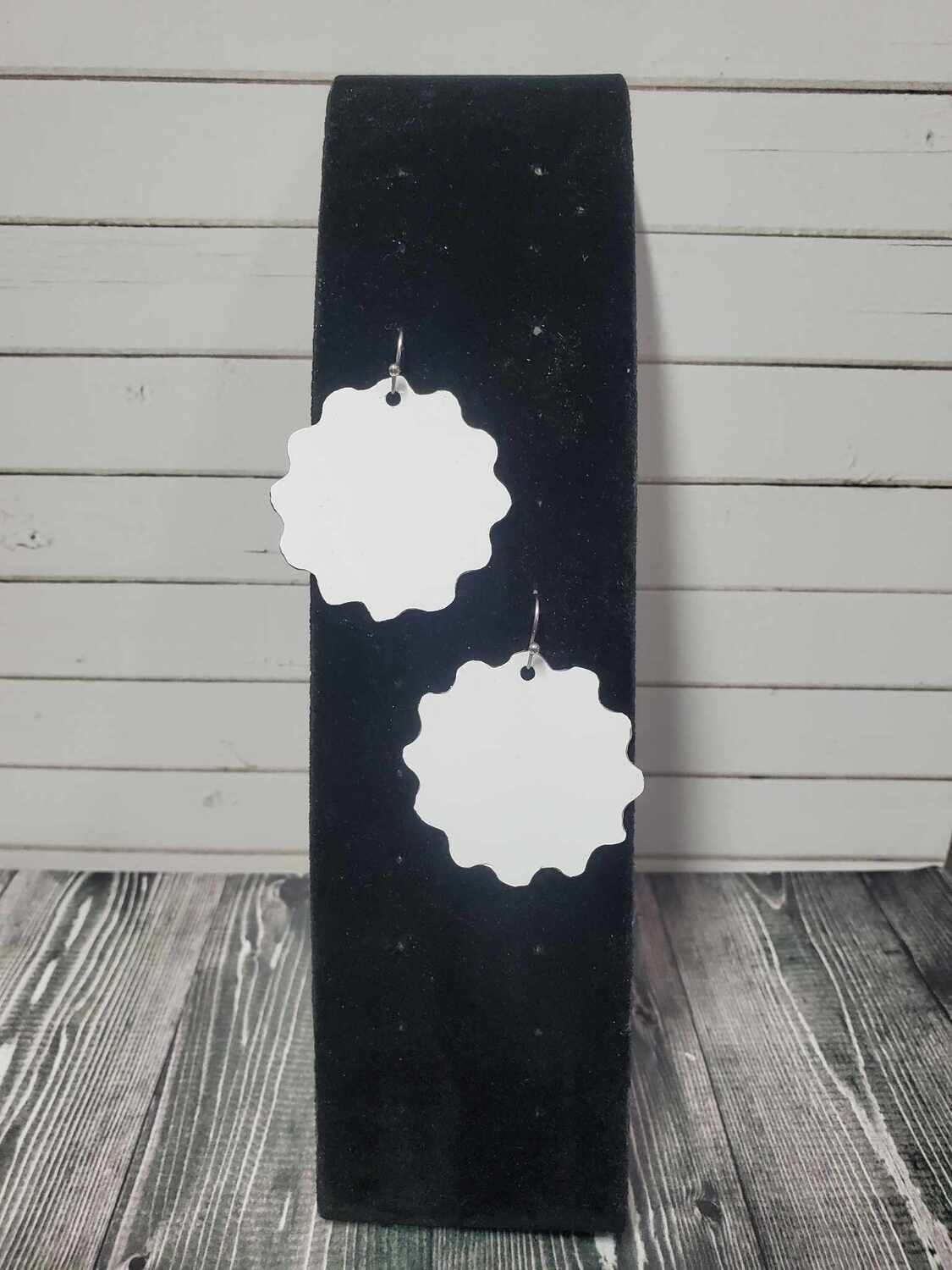 Flower / Daisy earring blank set of 2 (double sided)