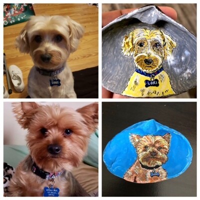 Pet Portrait Hand-Painted on Clamshell