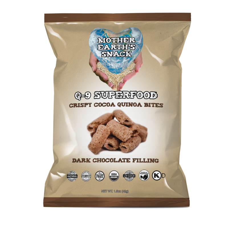 Q-9 SuperFood Cocoa Bites /
Qty 4 - 1.5oz bags Q-9 SuperFood Cocoa Bites /
Qty 4 - 1.5oz bags