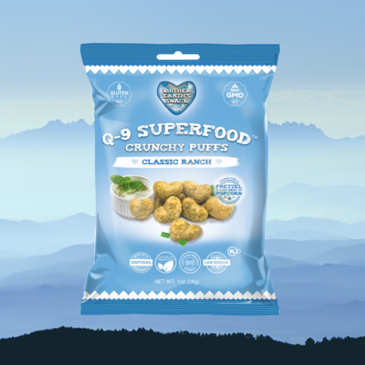 Q-9 SuperFood Crunchy Classic Ranch Quinoa Puffs - 1oz bags