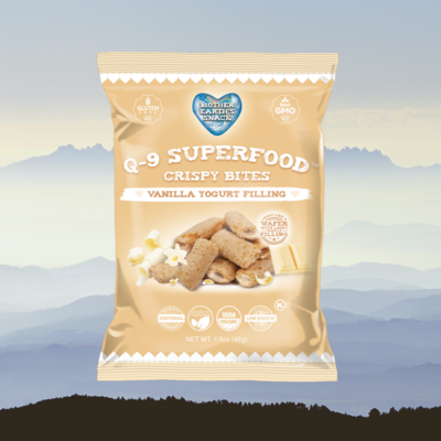 Q-9 SuperFood Vanilla Bites w/ Delectable White Yogurt filling / Qty 4 - 1.5oz bags