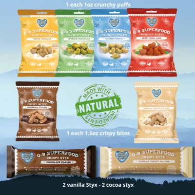 Q-9 SuperFood Snacks "Try them All" Variety Pack - 10 Ct.