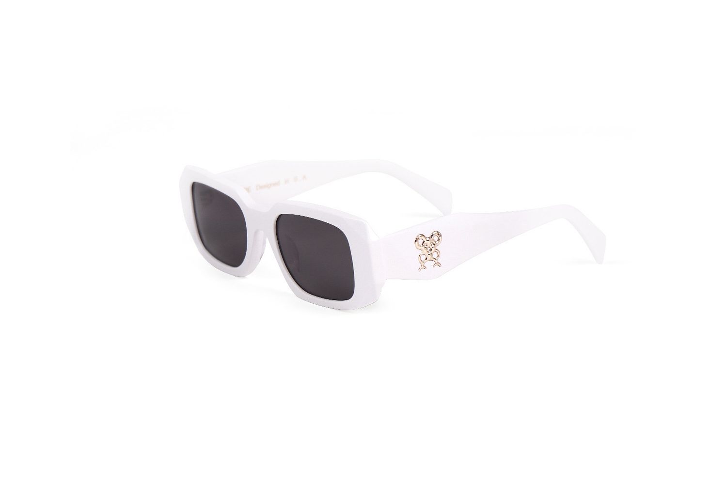 White Rectangular Sunglasses