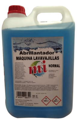 Abrillantador Maquina industrial garrafa 5 Ltr Precio Sin IVA 6,95€