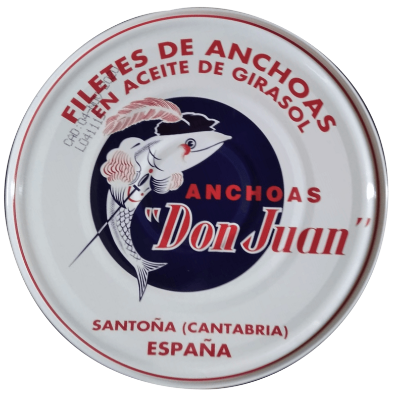 Anchoas de Santoña  Don Juan  Lata de ro 1000 formato 1 kg Precio sin IVA 14,95€