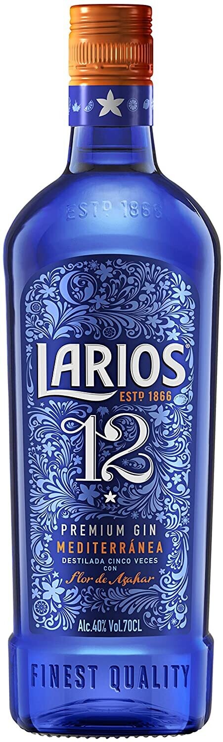 Gin larios 12 años 70 cl Precio sin IVA 11,25€