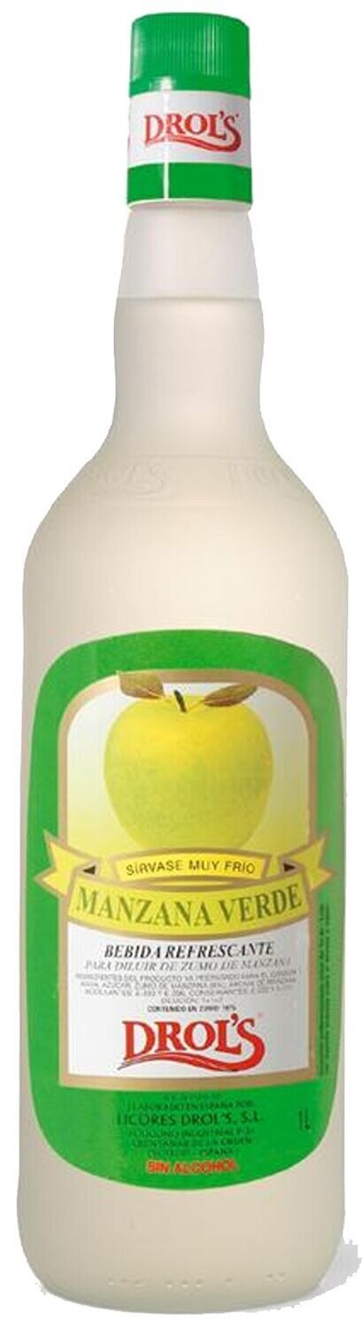 Licor de Manzana sin alcohol Dros'l 100 cl Precio sin IVA 3,17€