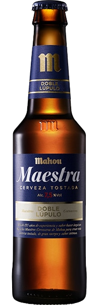 Cerveza mahou maestra caja de 24 botellas de 33 cl Precio sin IVA 21.90 €