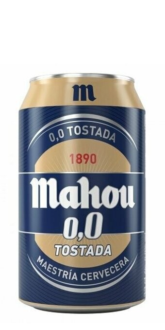 Cerveza mahou 0,0 tostada caja de 24 latas de 33 cl Precio sin IVA 11.95€