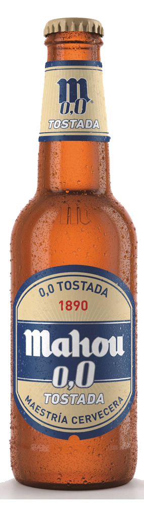 Cerveza mahou 00 tostada caja de 24 botellines de 25 cl Precio sin IVA 11.95€