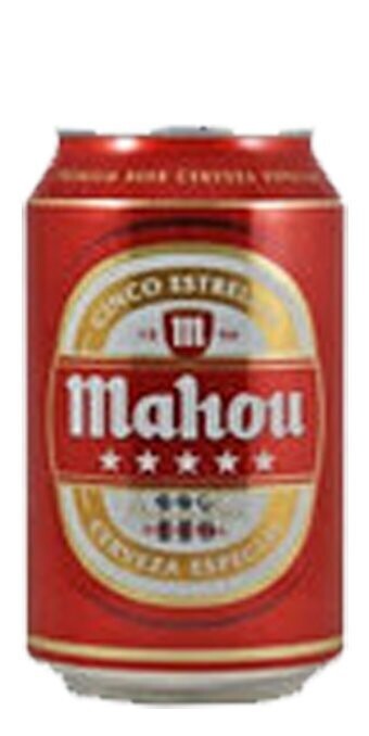 Cerveza Mahou 5 Estrellas caja de 24 latas de 33 cl Precio sin IVA 11,28 €