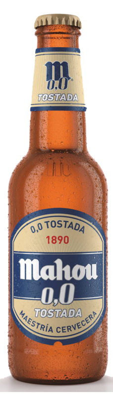 Cerveza Mahou Tostada 0.0 caja de 24 botellas de 33 cl Precio sin IVA 18.95€