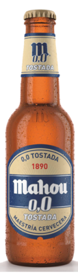 Cerveza Mahou Tostada 0.0 caja de 24 botellas de 33 cl Precio sin IVA 18.95€