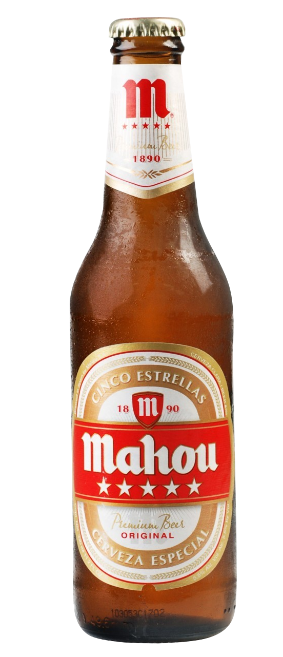 Cerveza Mahou 5 Estrellas caja de 24 botellas de 33 cl Precio sin IVA 21.99€