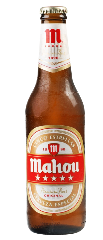 Cerveza Mahou 5 Estrellas  caja de 24 botellas de 33 cl Precio sin IVA 21.99€