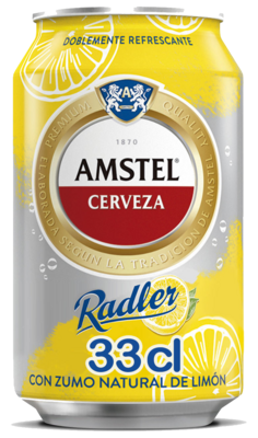 Cerveza con Limon Amstel Radler caja de 24 latas de 33 cl Precio sin IVA 10.20€