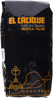 Cafe en grano el Cacique Mezcla 70/30 bolsa de 1 kg Precio sin IVA 7,75€