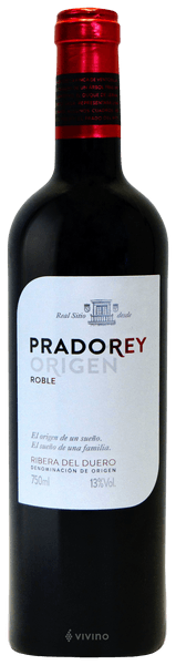 Vino Ribera del Duero Prado Rey Roble  botella 75 cl Precio sin IVA 5.55€