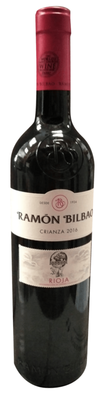 Vino Rioja Ramon Bilbao Crianza botella de  75  cl Precio sin IVA 6.16€