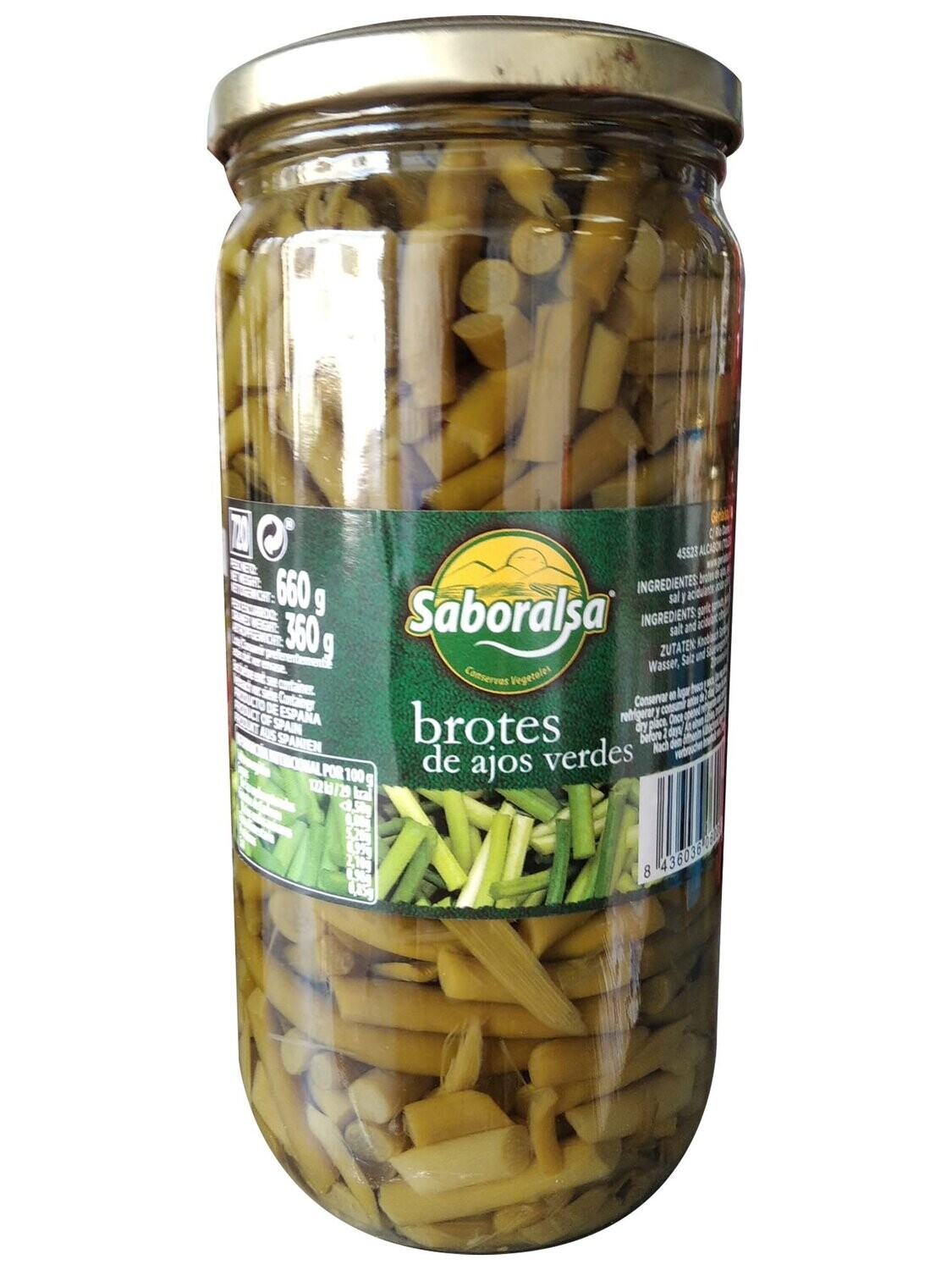 Ajetes Tarro de  Cristal de   660 gr Precio sin IVA  2.50 €