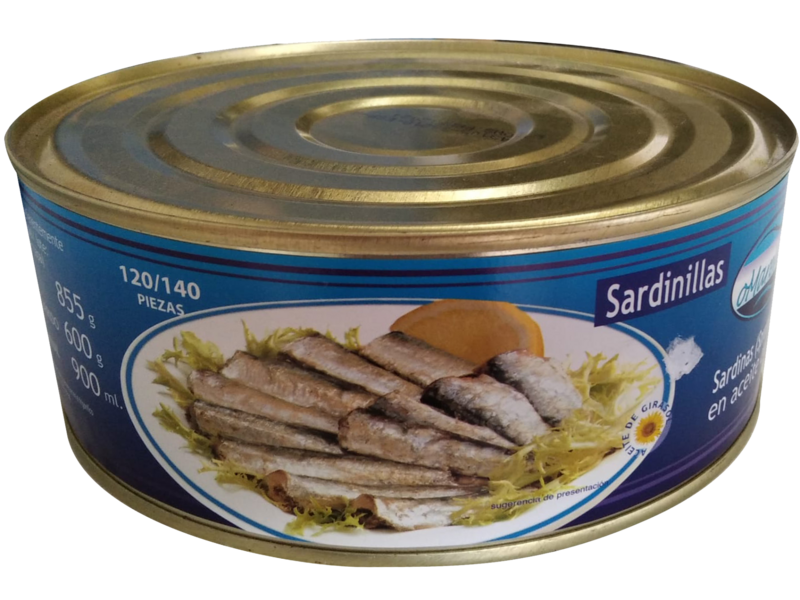 Sardinitas en Aceite Lata de ro 1000 Precio sin IVA 6,95 €